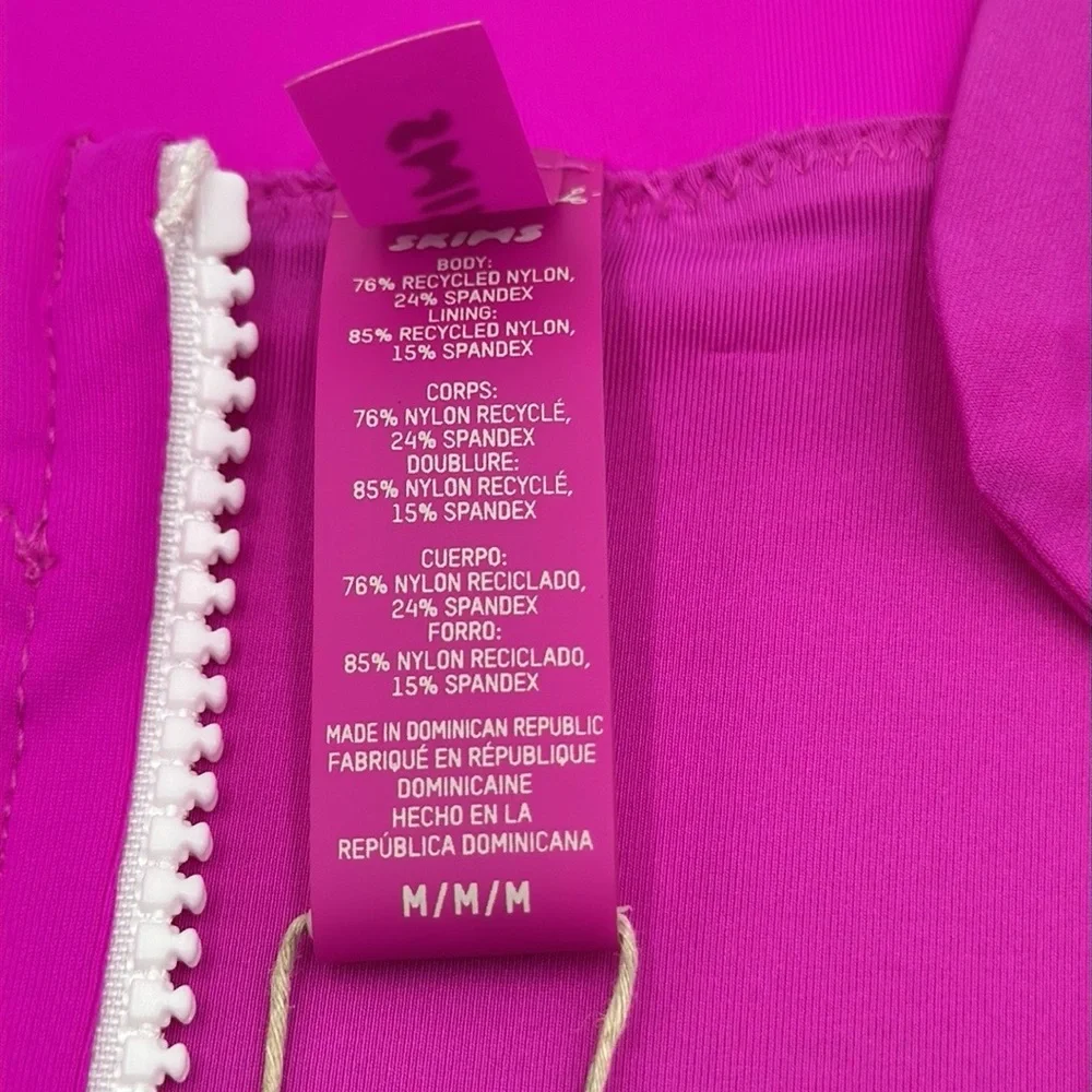 Skims Sporty Zipper Swim Mini Skirt Size Medium